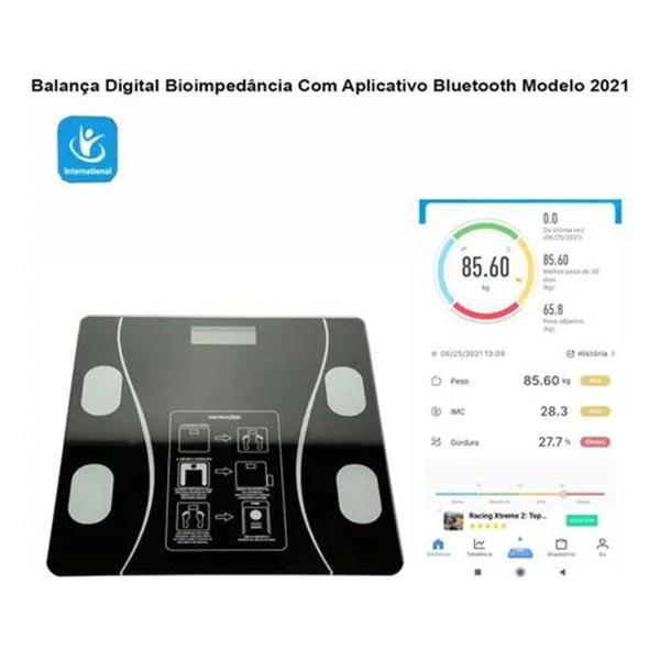 Imagem de Balança Corporal Digital Eletrônica Bluetooth Com Aplicativo - Clink