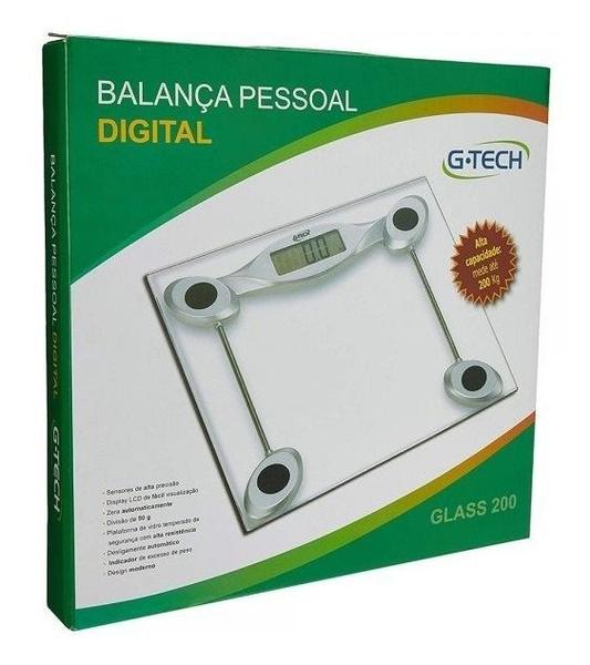 Imagem de Balança Corporal Digital G-Tech Glass 200 Pesa Até 200 kg