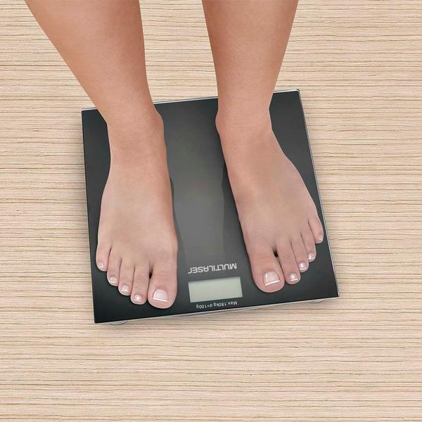Imagem de Balança Corporal Digital Multilaser Digi Health Preta 180kg