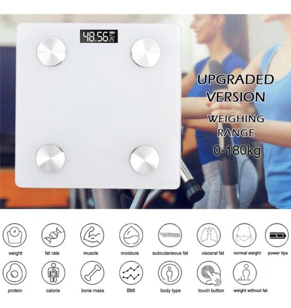 Imagem de Balança Corporal Inteligente Bioimpedância App Bluetooth