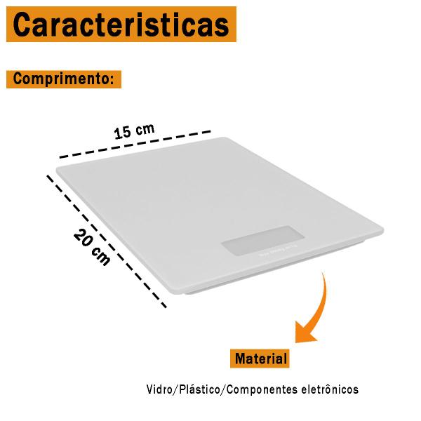 Imagem de Balança Cozinha Digital Hauskraft de Até 5 kg Alimentos Nutriçao Dieta Branca