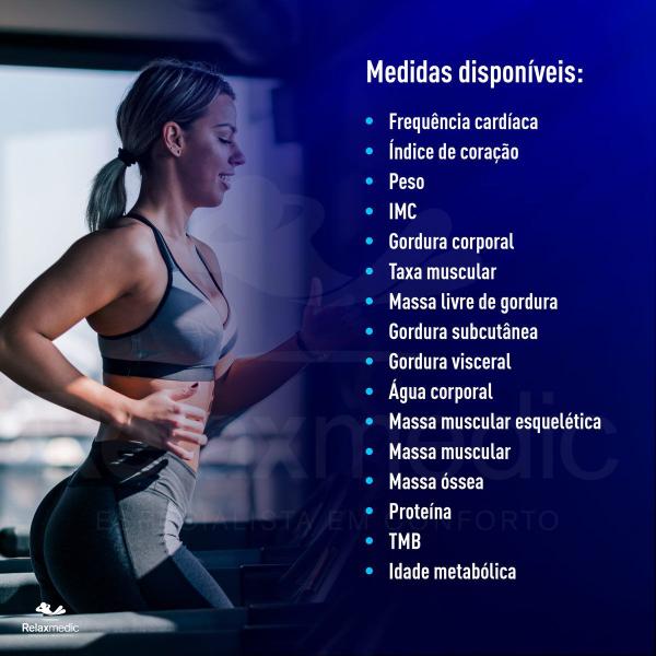 Imagem de Balança de Bioimpedância Digital Cardio App Relaxmedic