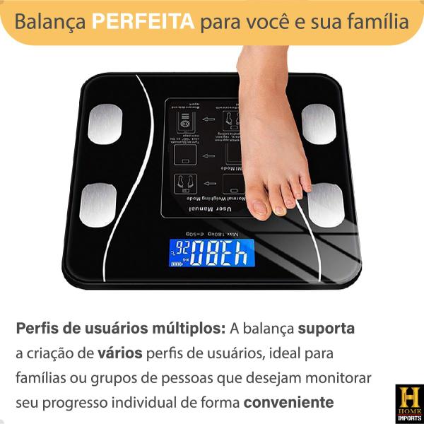 Imagem de Balança De Bioimpedância Digital Com Imc Completo Aplicativo Bluetooth Profissional Top