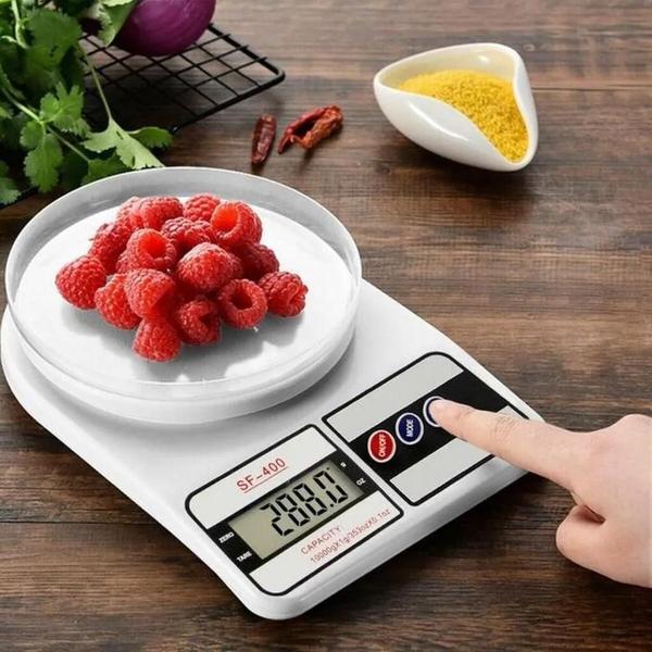 Imagem de Balança De Cozinha Digital 10kg Para Nutrição E Dieta 