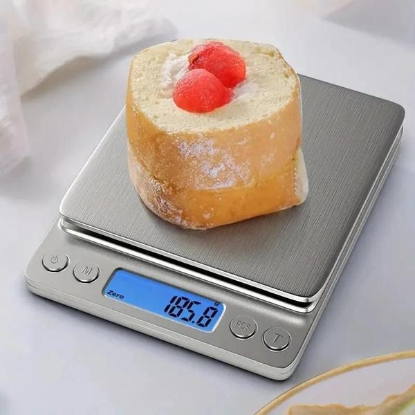 Imagem de Balança de Cozinha Digital AccuWeight - Display LCD de Aço Inoxidável