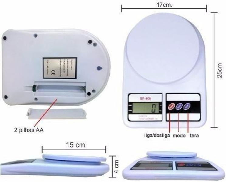 Imagem de balança de cozinha domestica digital 10kg inteligente