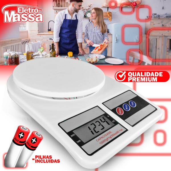 Imagem de Balança De Cozinha Eletrônica Digital De Alta Precisão Até 10 Kg Para Alimentos 