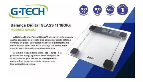 Imagem de Balança De Vidro Digital G-tech Pesa De Até 180 Kg