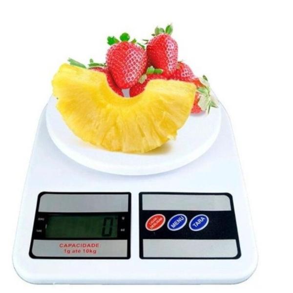 Imagem de Balança Digital 10kg Pilhas Inclusas Display LCD Portatil Alta Precisao Cozinha