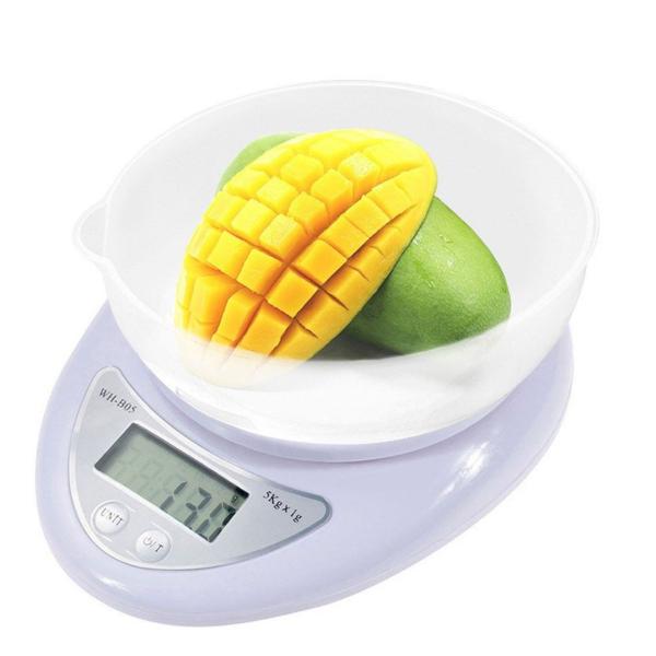 Imagem de Balança Digital 5Kg Para Alimentos Nutrição Dieta Saudável