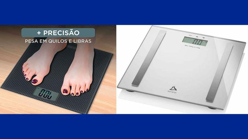 Imagem de Balança Digital até 180kg com Medidor de Gordura - Vidro Temperado Serene Digi-Health Pro Multilazer