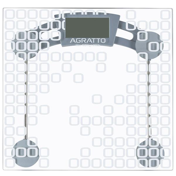 Imagem de Balança Digital Banheiro Corporal Academia Quadrada Vidro Temperado até 180 Kg Agratto Levve Bl-04