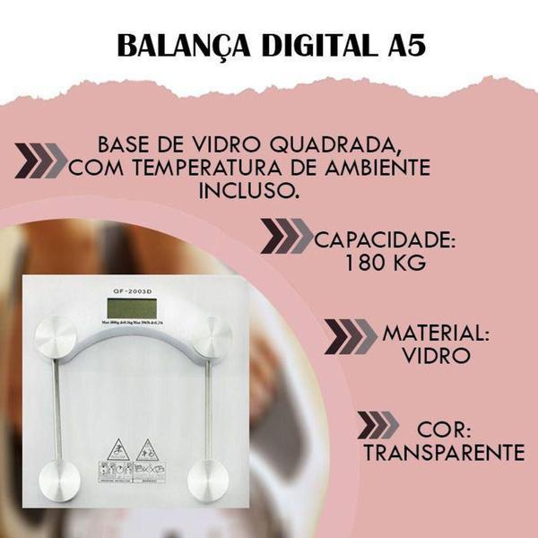 Imagem de Balança Digital Banheiro em Vidro até 180kg Clink- Ck0118