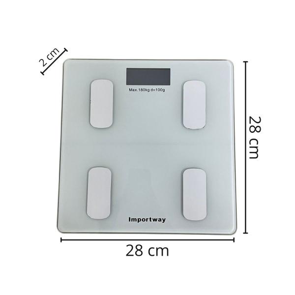 Imagem de Balança Digital Bioimpedância Com Aplicativo Importway