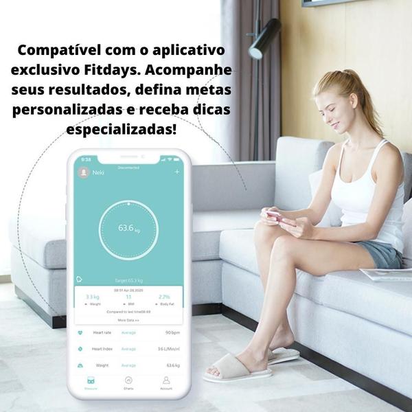 Imagem de Balança Digital Bioimpedância Smart App 8 Sensores Wf03