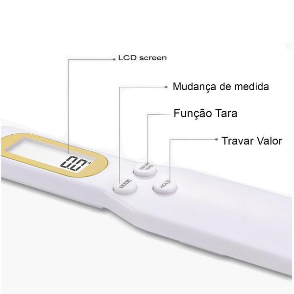 Imagem de Balança Digital Colher 0,1G 500G Precisão Cozinha Pet Ração