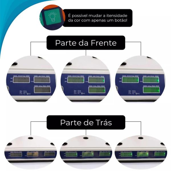 Imagem de Balança Digital Comercial 32kg Alta Capacidade Plataforma Fit Ideal Para Sua Dieta Oficial