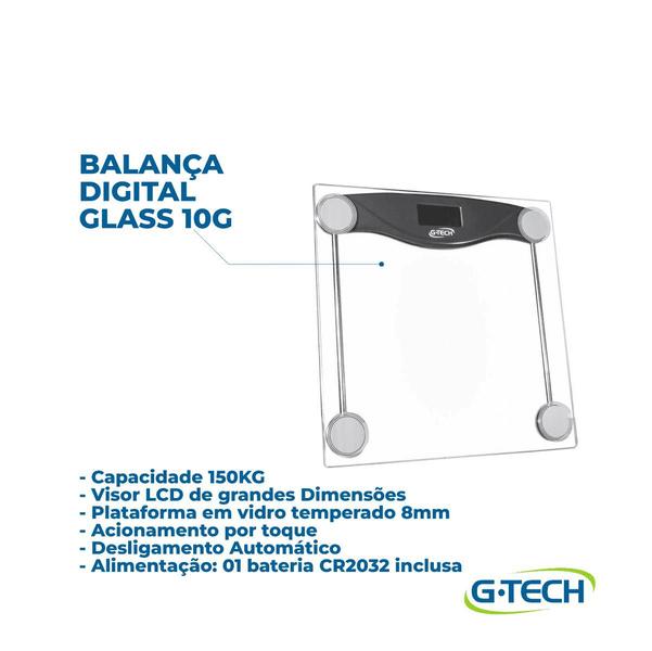 Imagem de Balança digital controle corporal glass 10 - g-tech - 1und