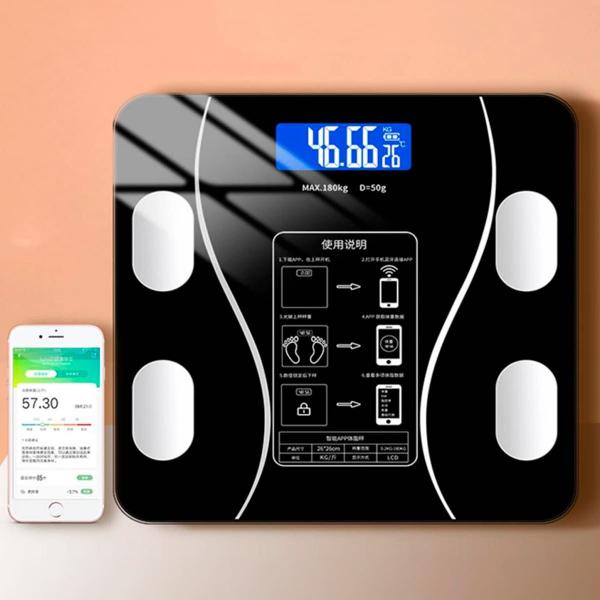 Balança Digital Corporal Bioimpedância Aplicativo Bluetooth Fitness - BELLATOR Imagem de Balança Digital Corporal Bioimpedância Aplicativo Bluetooth Fitness
