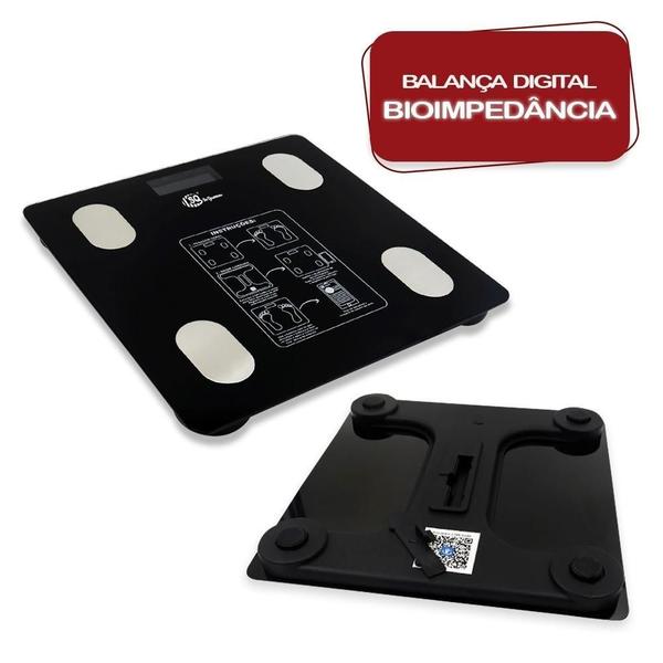 Imagem de Balança Digital Corporal Bioimpedância Aplicativo Bluetooth