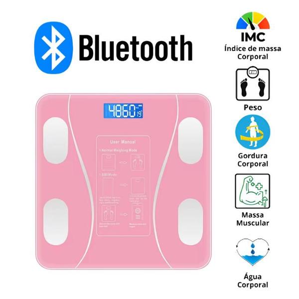 Imagem de Balança Digital Corporal Bioimpedância Aplicativo Bluetooth Para Banheiro