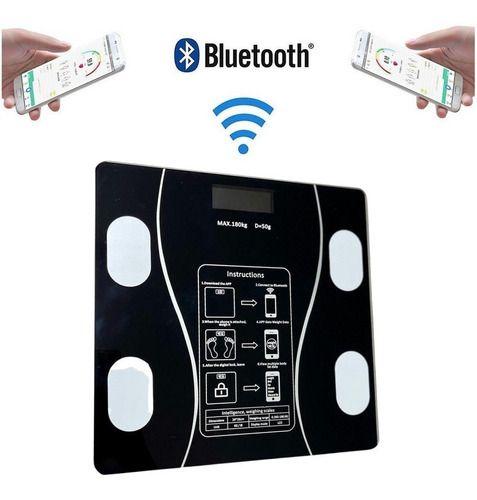 Imagem de Balança Digital Corporal Bioimpedância Banheiro 180 Kg App