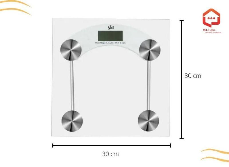 Imagem de Balança Digital Corporal De Chão Banheiro 180 Kg