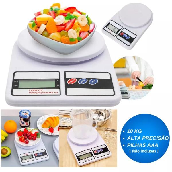 Imagem de Balança Digital Cozinha Comida Precisão 3g a 10kg a Pilha