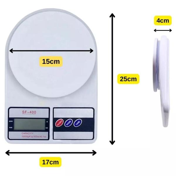 Balança Digital Cozinha Comida Precisão 3g a 10kg a Pilha - Laves Imagem de Balança Digital Cozinha Comida Precisão 3g a 10kg a Pilha
