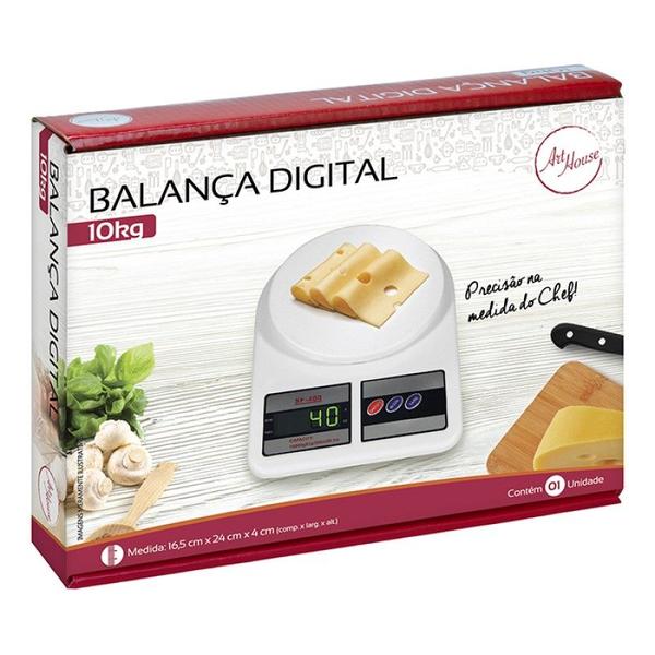 Imagem de Balança Digital Cozinha Eletrônica Fitness 1g A 10 Kg SF-400