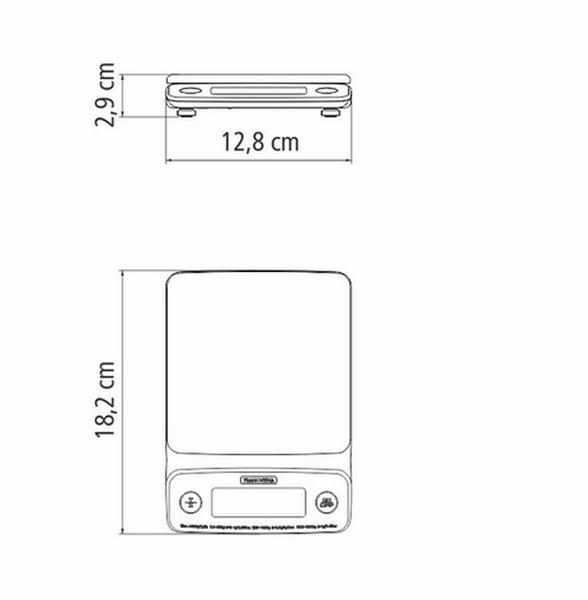 Imagem de Balança Digital de Alta Precisão para Cozinha Tramontina Adatto com Base em Aço Inox 