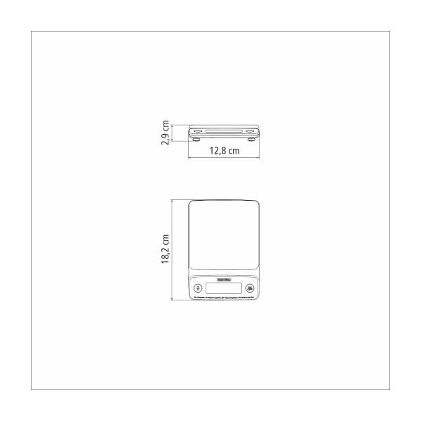 Imagem de Balança Digital de Alta Precisão para Cozinha Tramontina Adatto com Base em Aço Inox