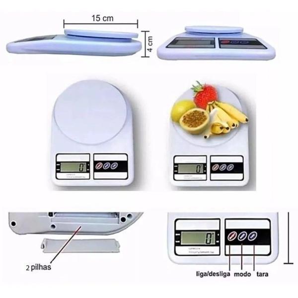 Imagem de Balança Digital De Cozinha 10kg Precisão Nutrição Dieta Alimentação Saudável Confeitaria