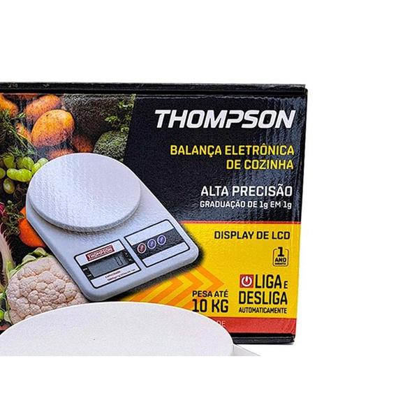 Imagem de Balanca Digital De Cozinha 10Kg Thompson Com 2 Pilhas Aa