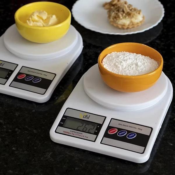 Imagem de Balança Digital de Cozinha de Precisão 1g a 10kg  Ideal para Nutrição, Dieta e Pesagem de Alimentos