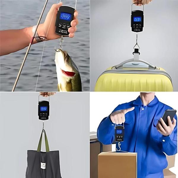 Imagem de Balança Digital de Mão para Viagens e Pesca até 50kg com Envio Rápido