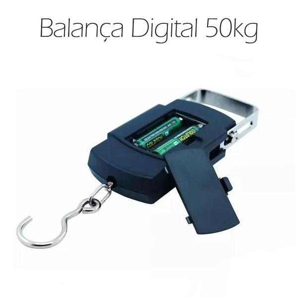 Imagem de Balança Digital De Mão Portátil comercial Domestica Viagem 50kg