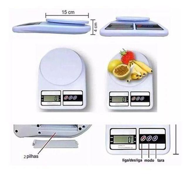 Imagem de BALANÇA DIGITAL DE PRECISÃO 10kg COZINHA NUTRIÇÃO E DIETA - Wellmix