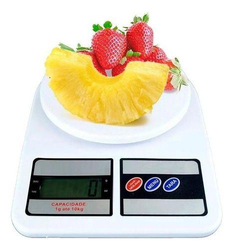 Imagem de Balança Digital De Precisão Cozinha 10kg Nutrição E Dieta Capacidade Máxima 10 Kg Cor Branco