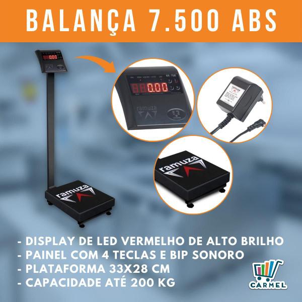 Imagem de Balança Digital Fitness Slim Dp 200Kg Ramuza Bivolt