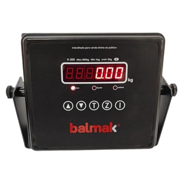 Imagem de Balança Digital Industrial 300Kg/50g com Bateria, Inox, 50x50cm - K-300IB-3/P - Selo Inmetro - Balmak