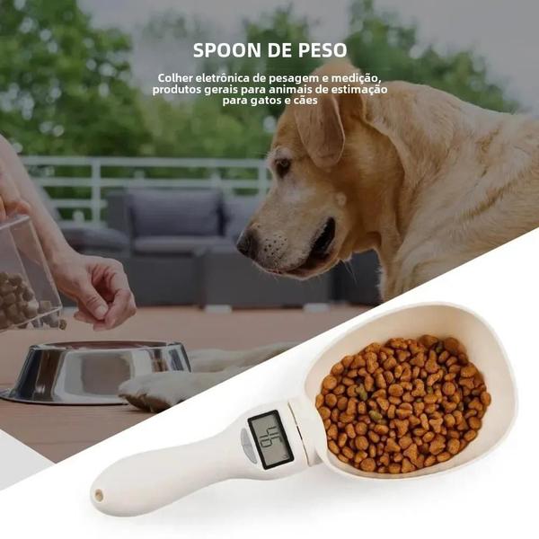 Imagem de Balança Digital LCD para Alimentos de Animais de Estimação - Colher Medidora de Precisão