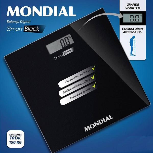 Imagem de Balanca Digital Mondial Smart Black BL-05 150KG Preto