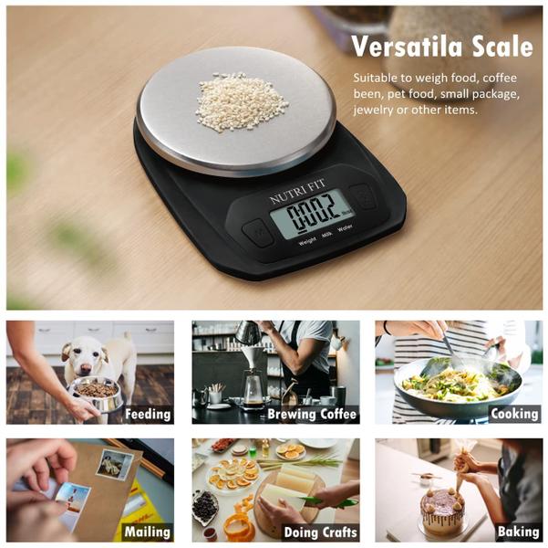 Imagem de Balança digital para alimentos NUTRI FIT Small Kitchen 5kg/11lb preta