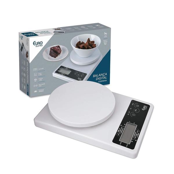 Imagem de Balança digital para Cozinha 5 Kg Branco BAL7832 Euro Home