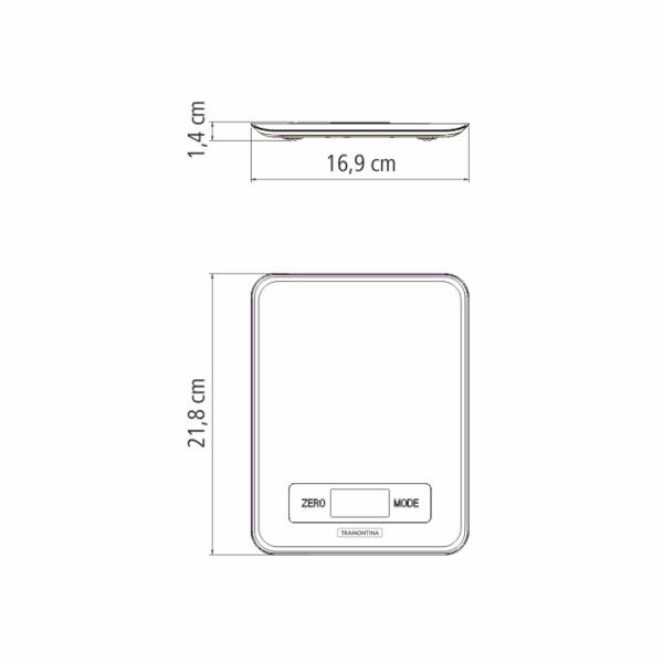 Imagem de Balança Digital para Cozinha Tramontina Adatto em Aço Inox