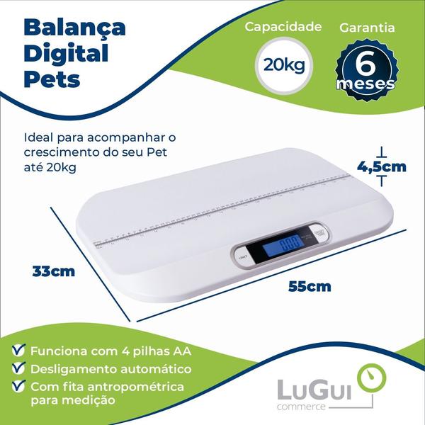 Imagem de Balança Digital Para Pesar Gatos E Pets Até 20kg Monitore seu pet!