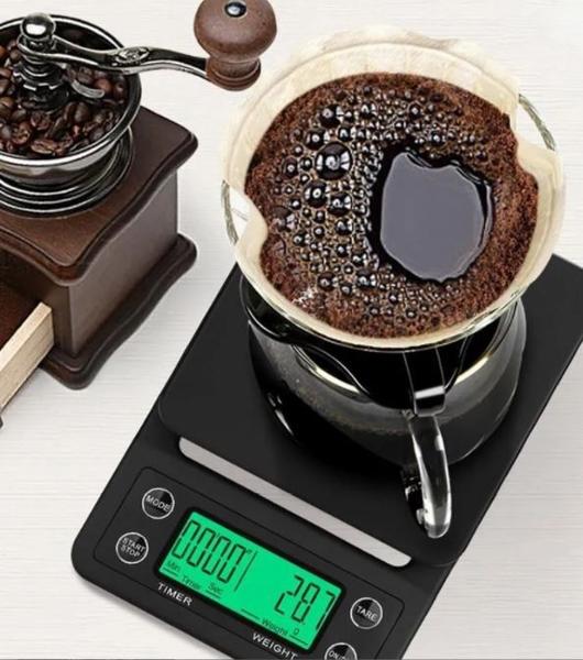 Imagem de Balança Digital Precisão Café Barista Com Timer Temporizador 3kg