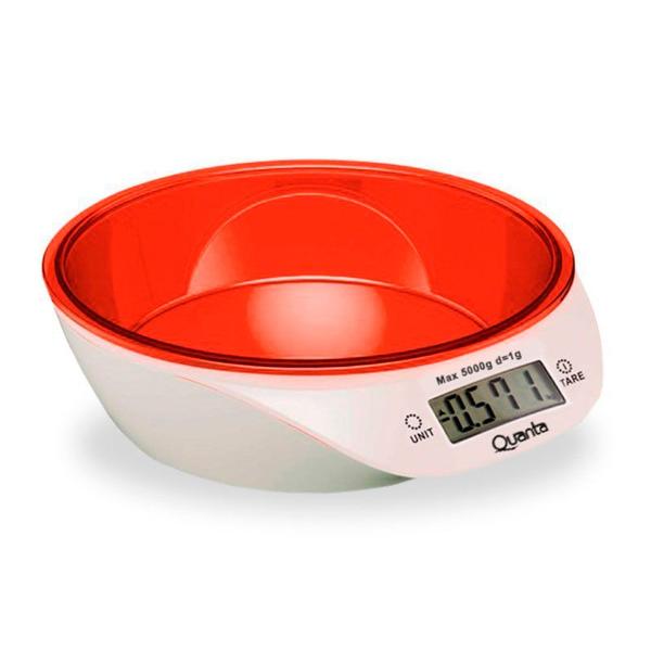 Imagem de Balanca Digital Quanta QTBLC9000 - Ate 5KG - Branco e Vermelho