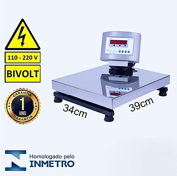 Imagem de Balança Digital Sem Coluna Com Bateria W100/20G 100Kg Welmy